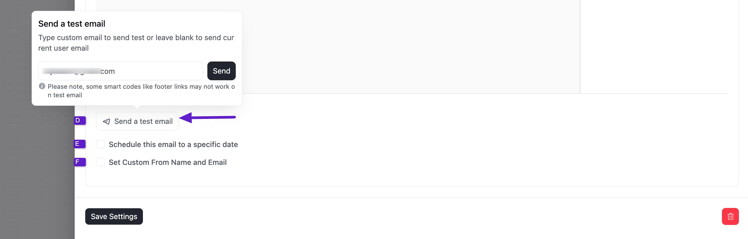 Send a test email
