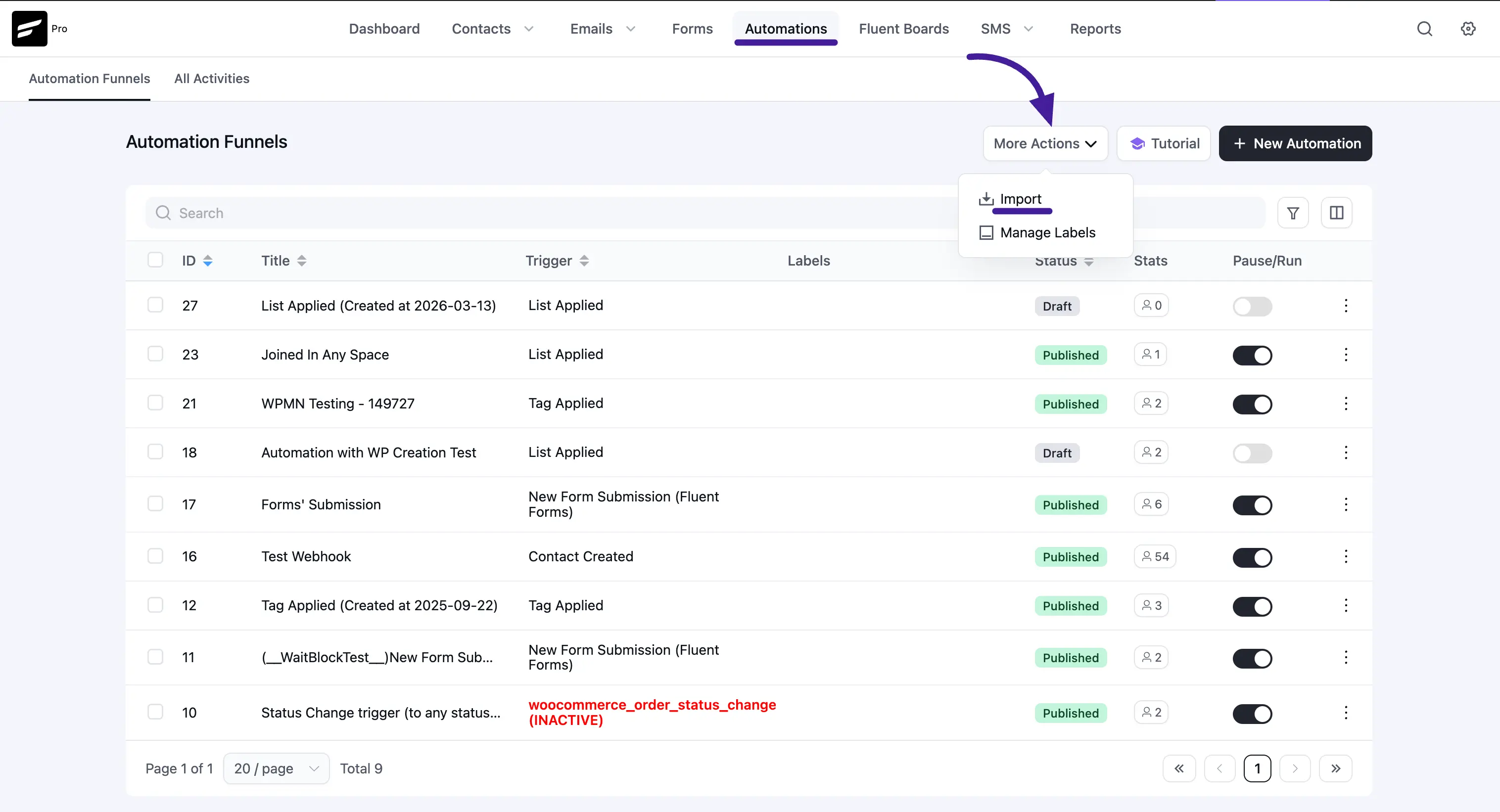 Import Automation