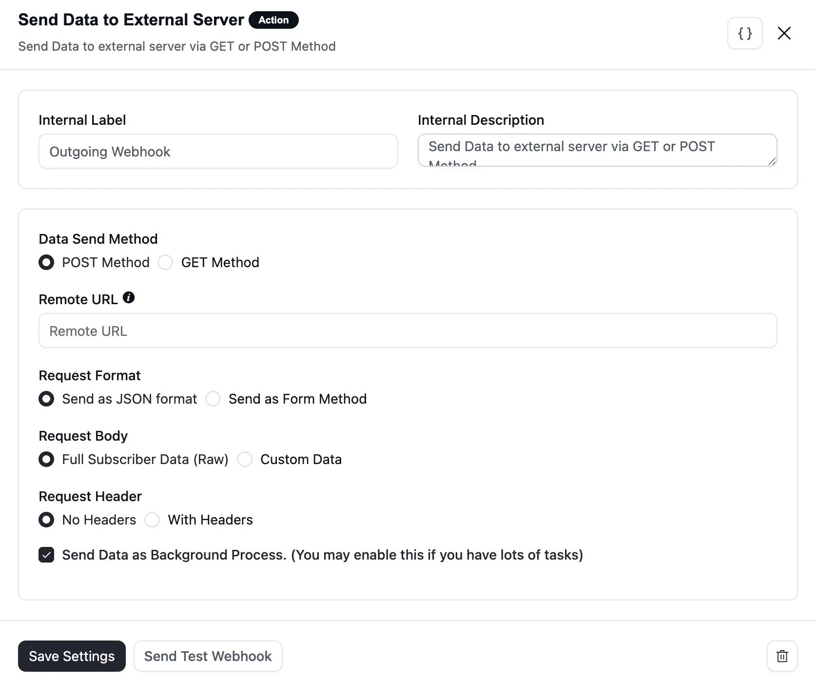 Outgoing WebHook