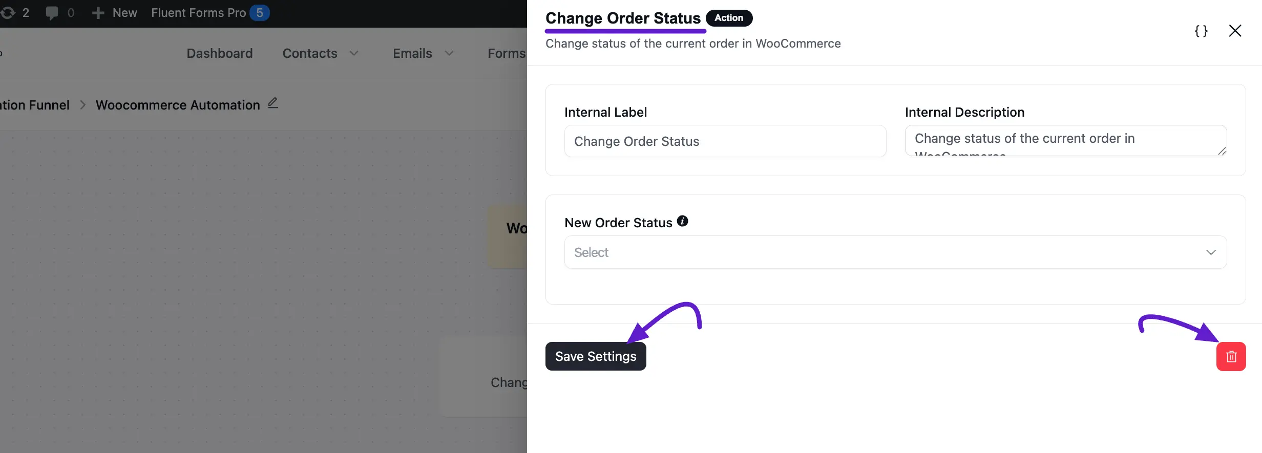 change order status