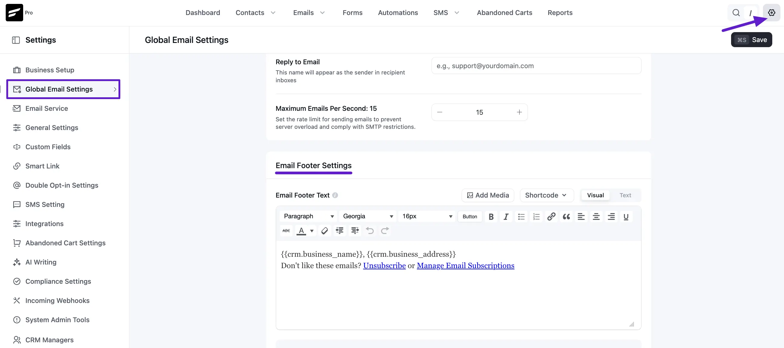 unsubscribe or manage email subscription