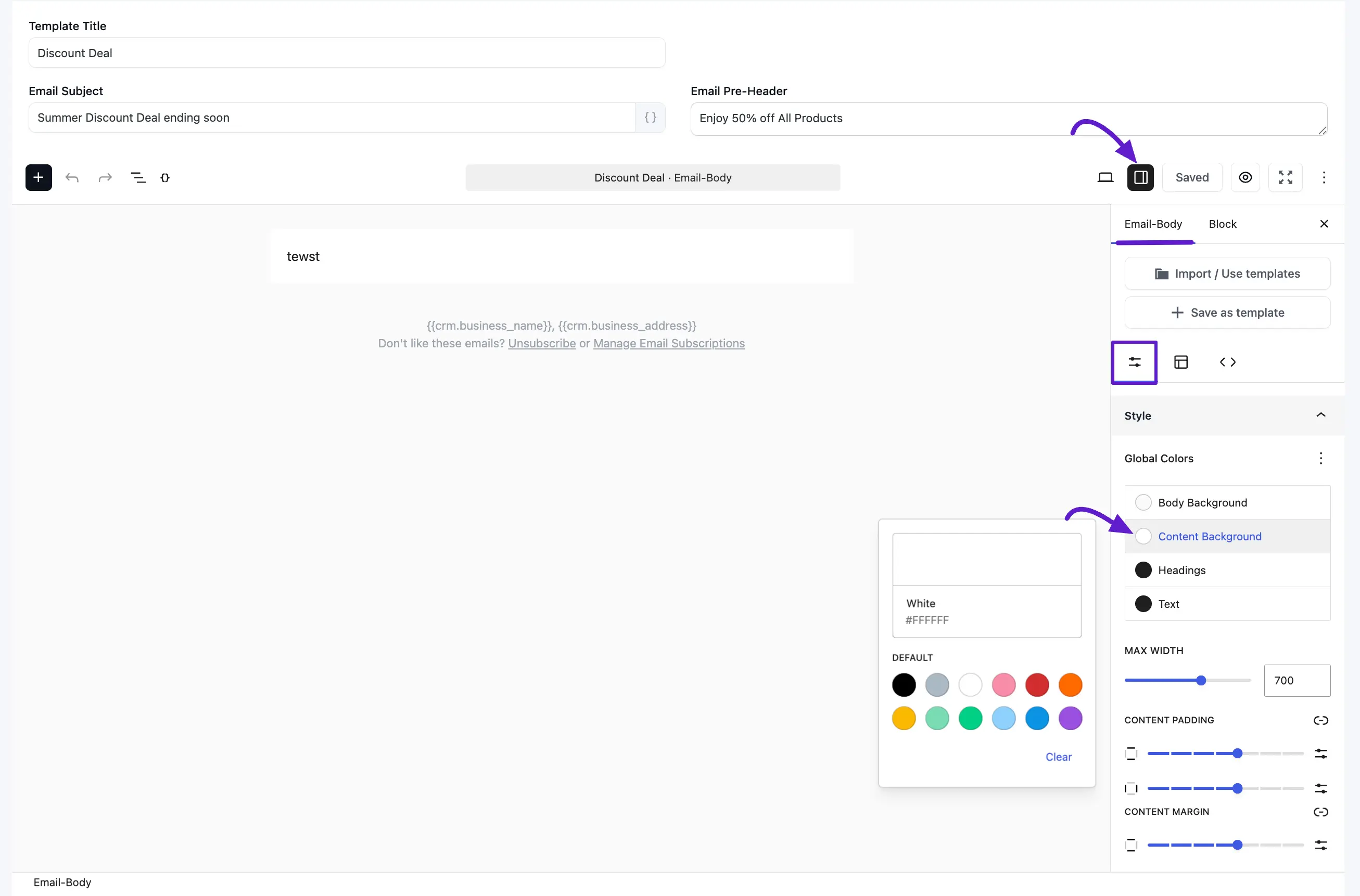 crm email emailstyling