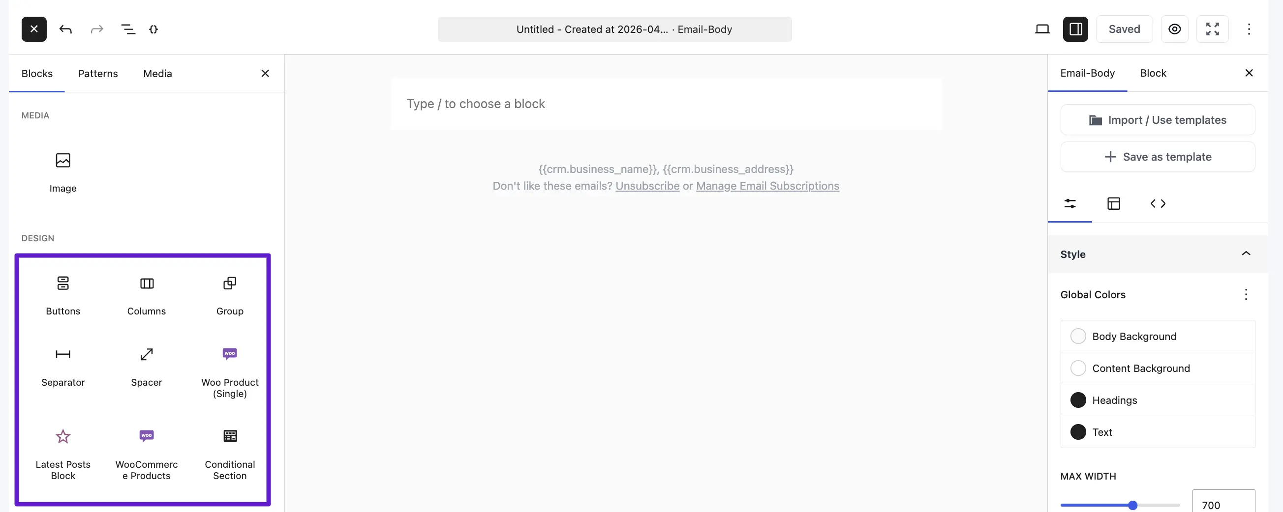 Design Content Block