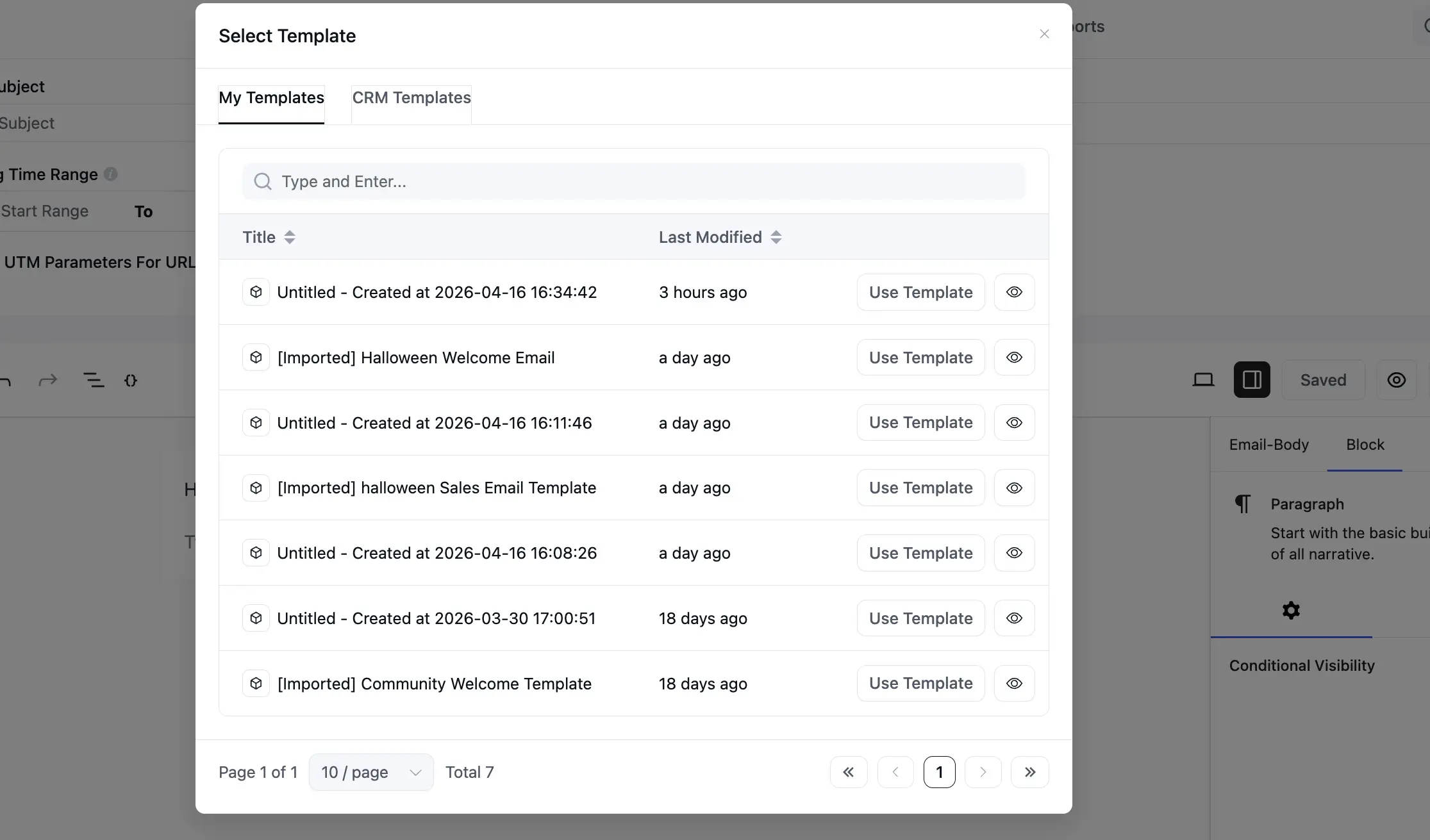 crm sequence template