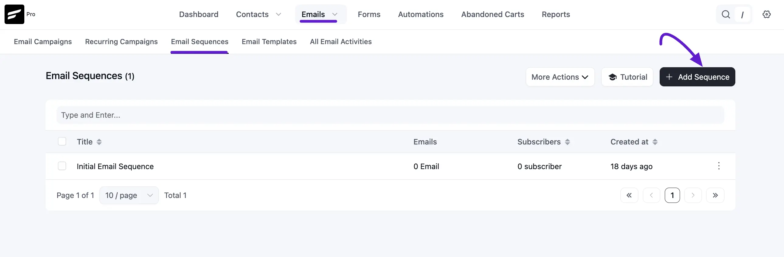 crm sequence create import