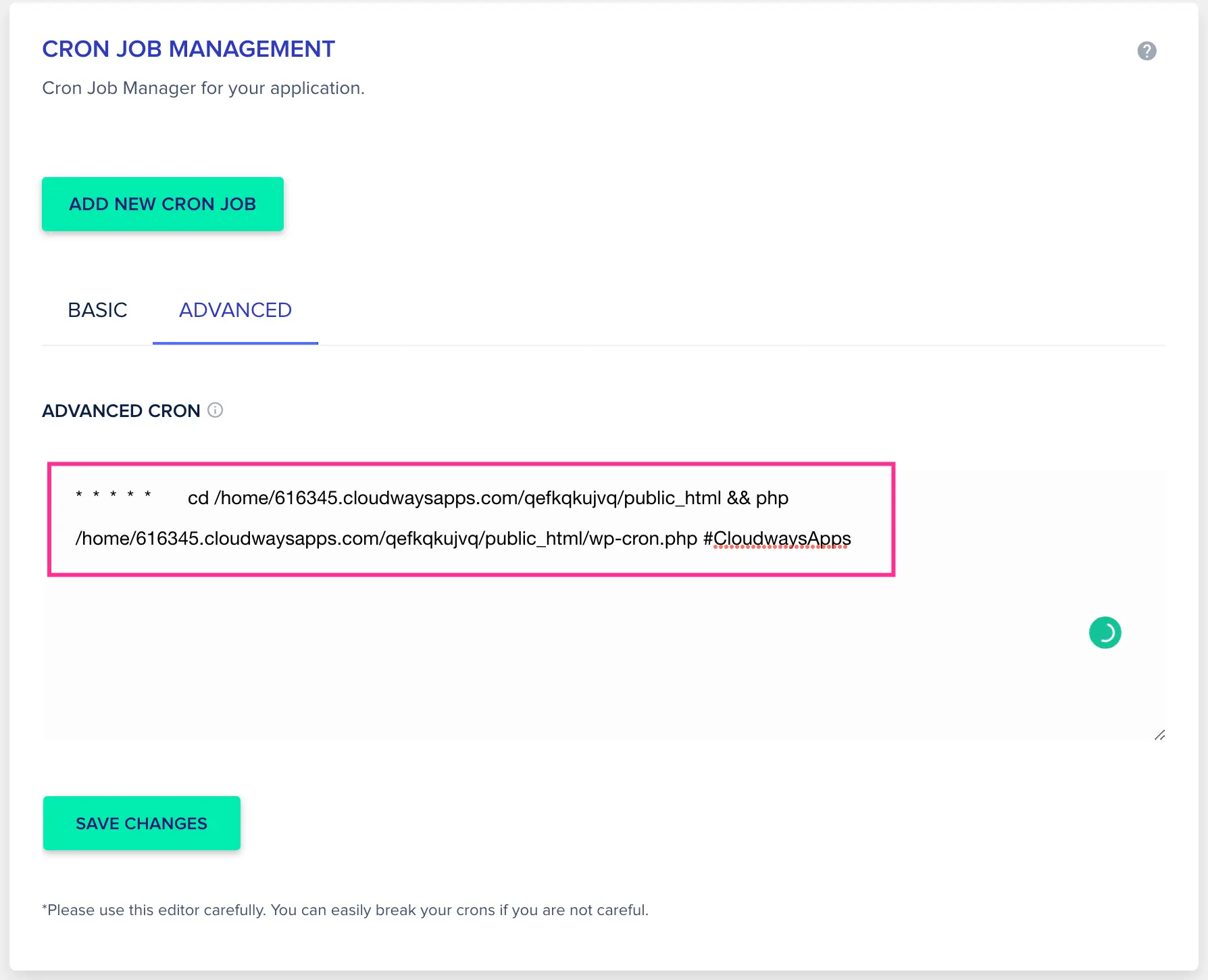 cloudways job added