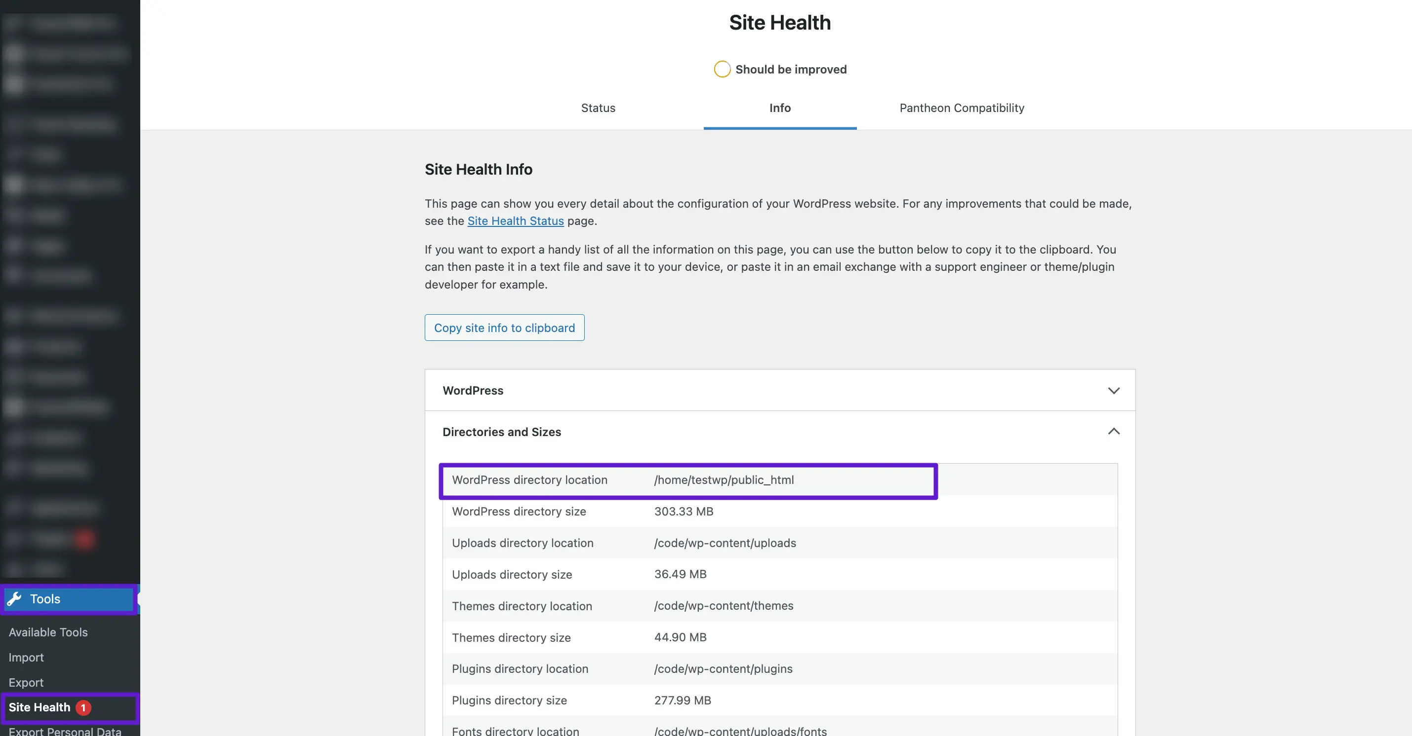 crm get wordpress directory