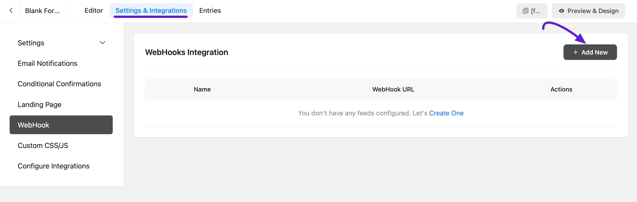 Add the Webhook