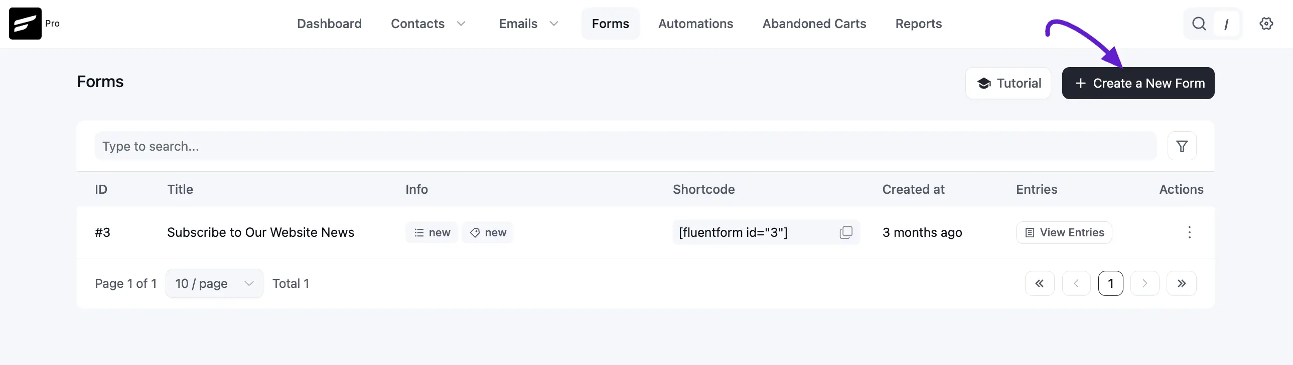 Create a Form