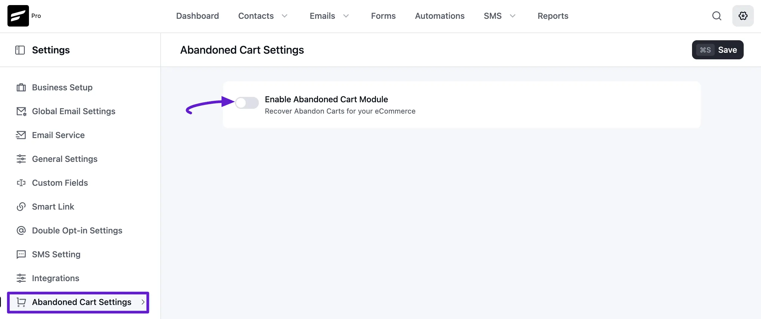 abandon cart settings fluentcrm 1