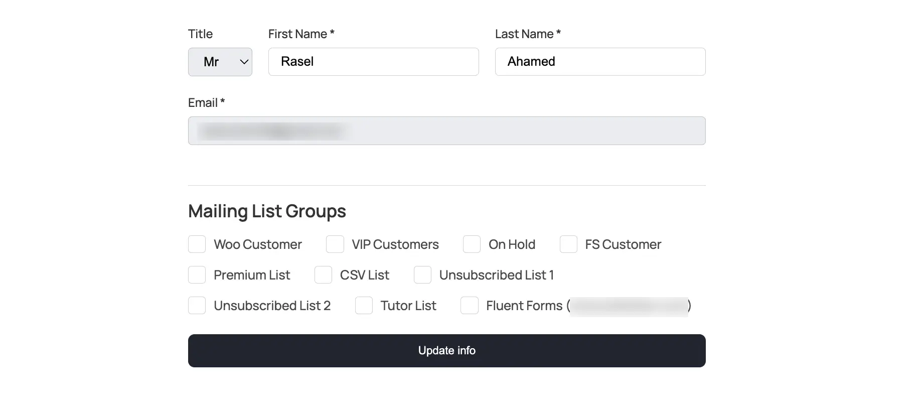 crm email preference page