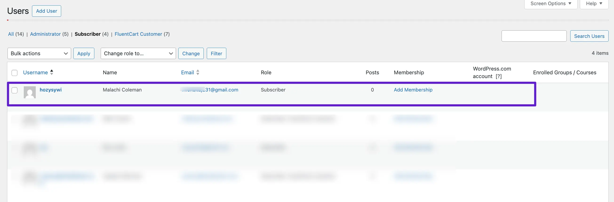 crm add manger users list 1