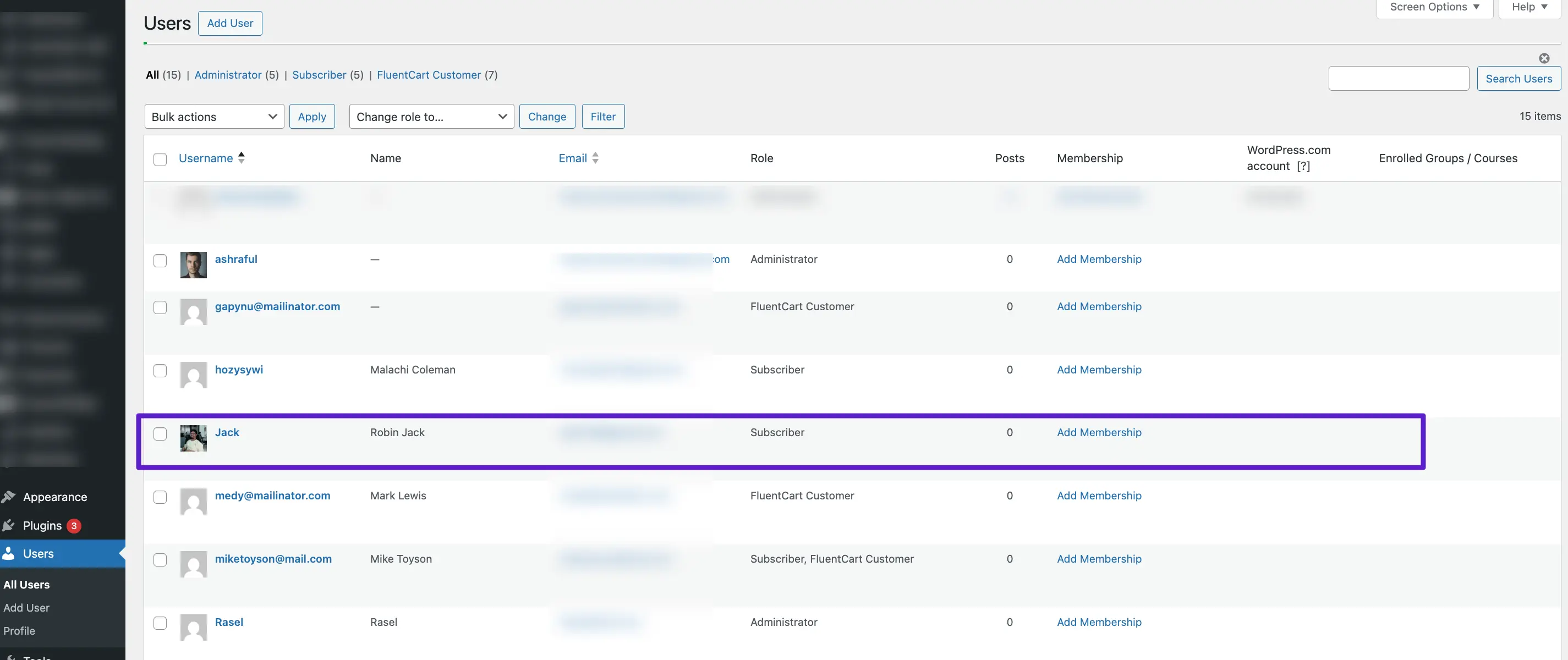 crm add manger users list 1