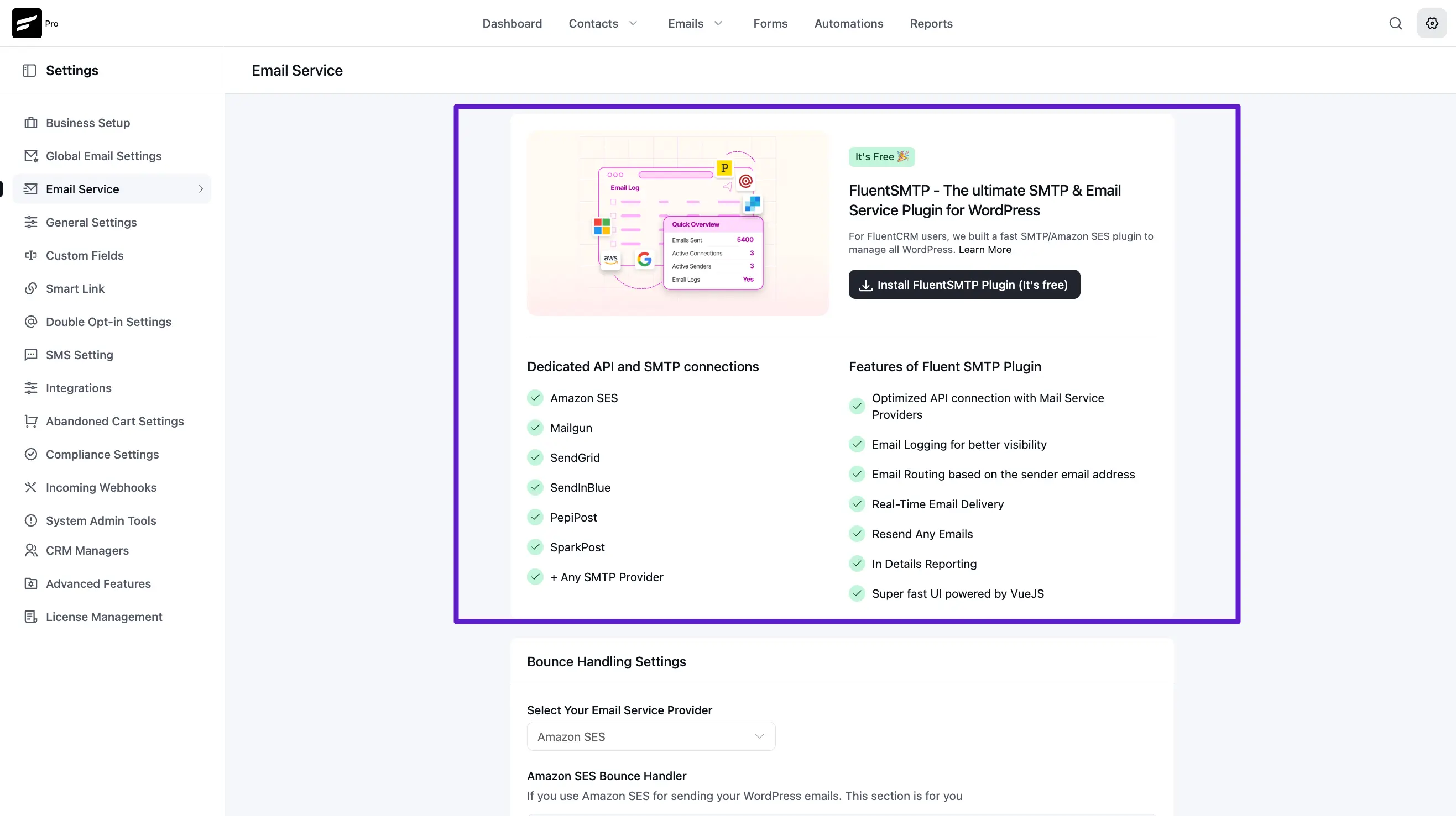 crm smtp initial