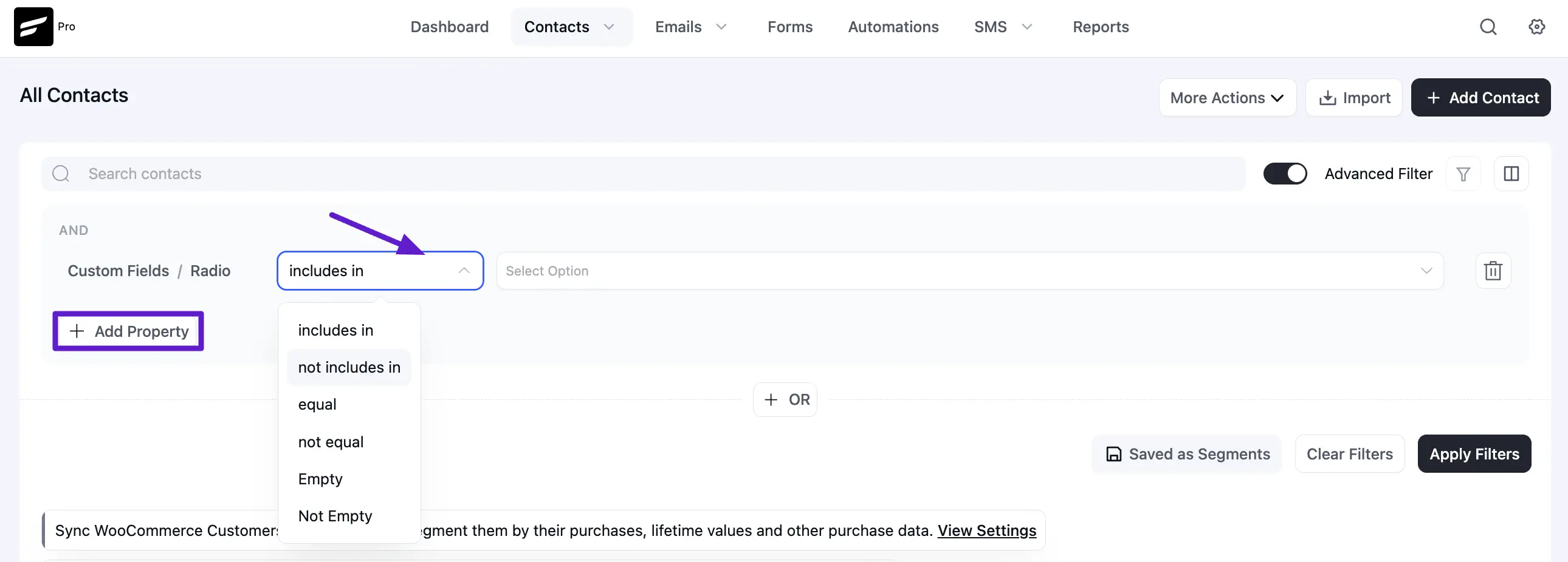 contacts fluentcrm 2 