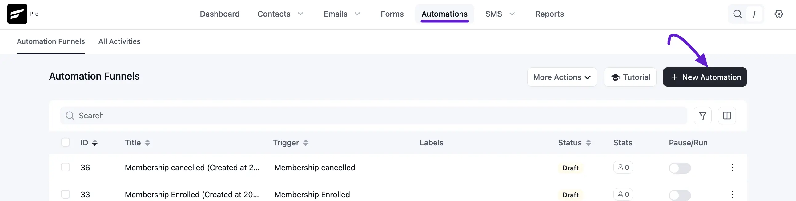 New Automation