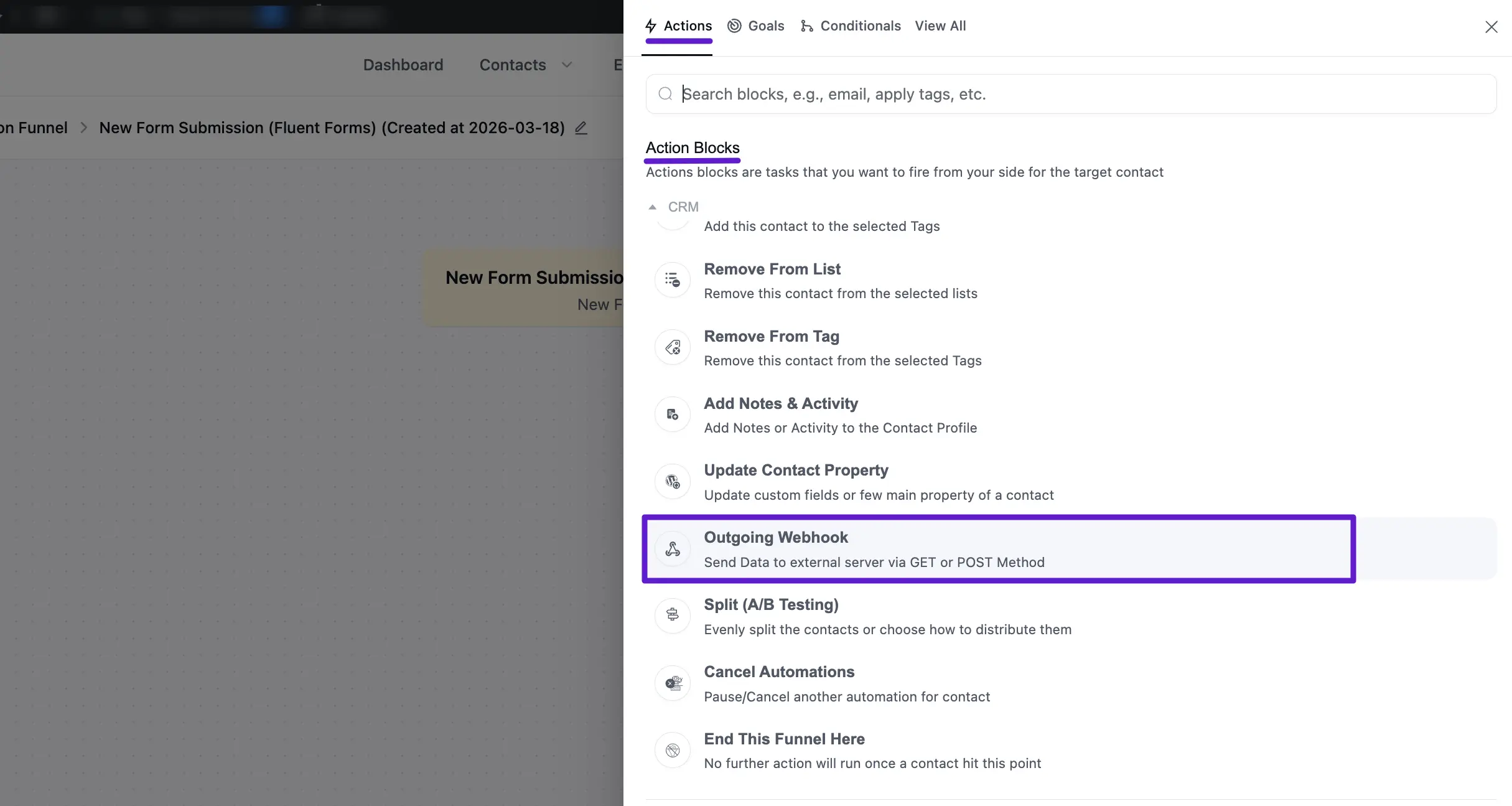 Outgoing Webhook
