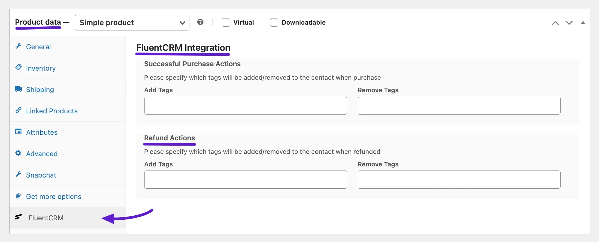 product tags in woocommerce