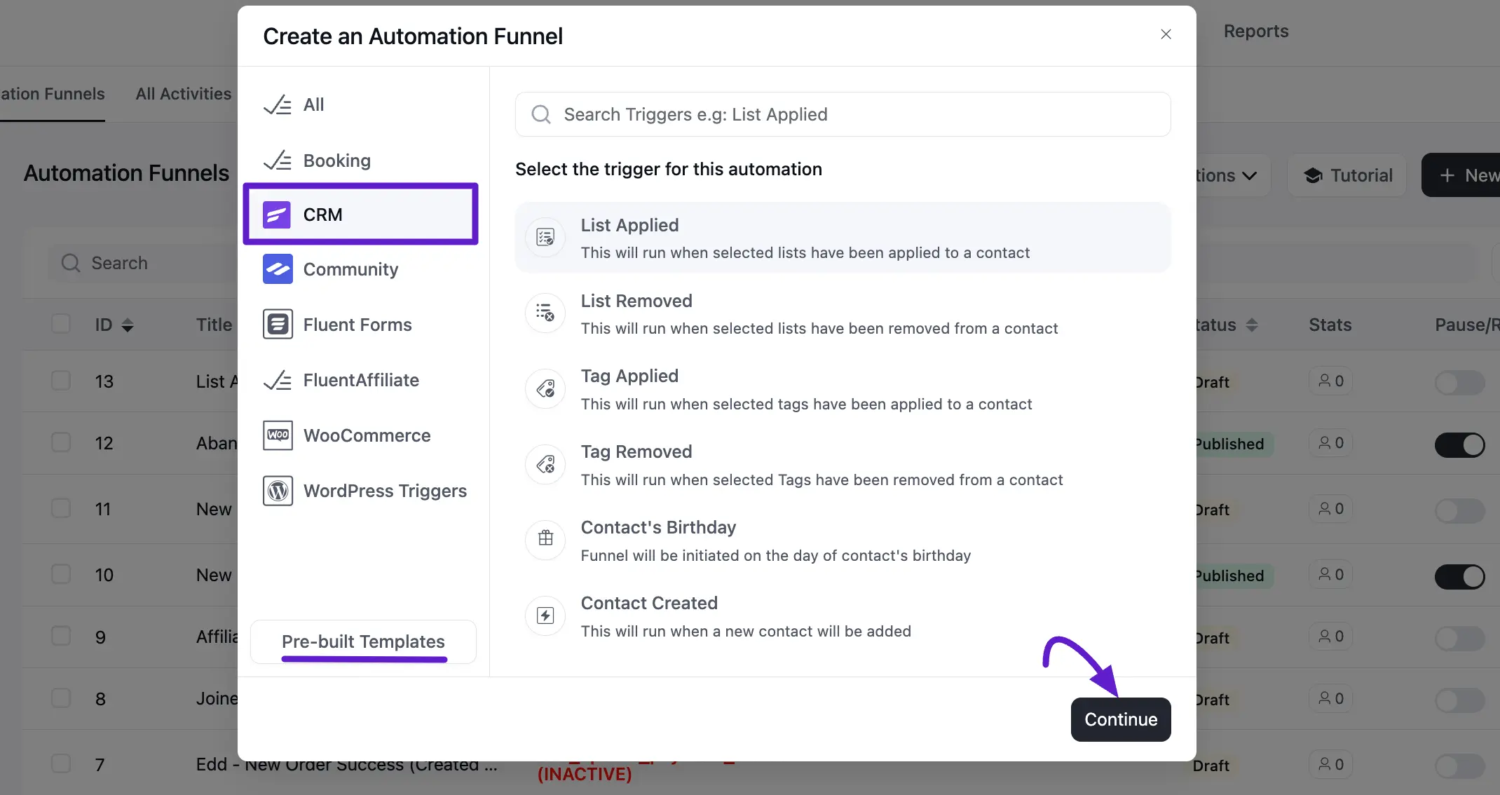 Automation Funnel